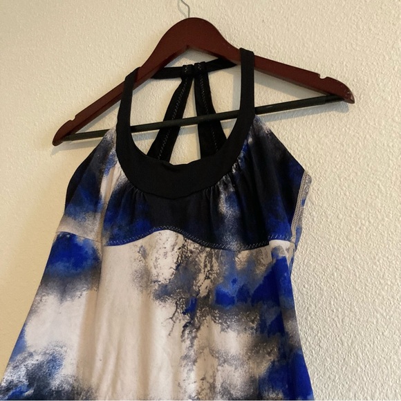 Lululemon Scoop Me Up Tank Milky Way Multi Print Blue / Black Size 8 - Picture 4 of 11